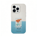 Artistic Goldfish in Glass Phone Case Double-layer Film Print