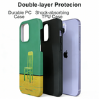 Artistic Green Chair Phone Case Double-layer Film Print