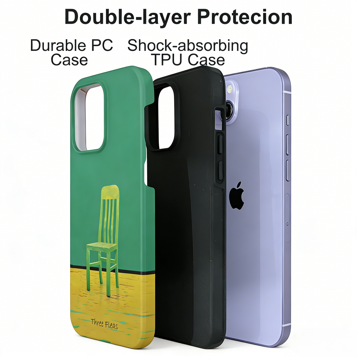 Artistic Green Chair Phone Case Double-layer Film Print