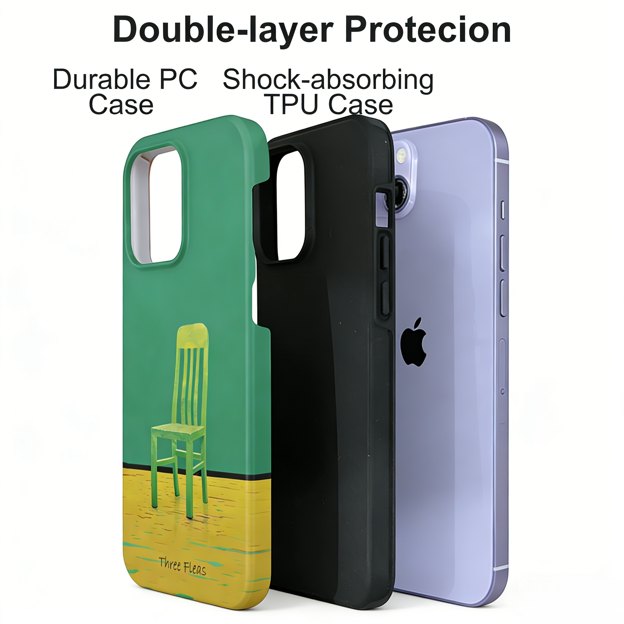 Artistic Green Chair Phone Case Double-layer Film Print