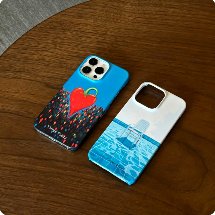 Artistic Heart-Shaped Chili Phone Case Double-layer Film Print