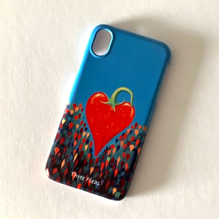 Artistic Heart-Shaped Chili Phone Case Double-layer Film Print