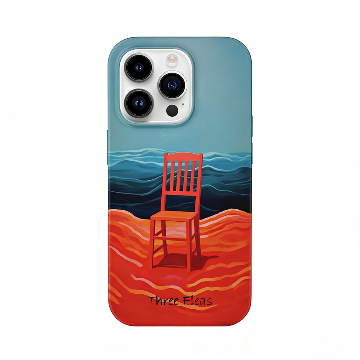 Artistic Surrealist "Fire & Water" Chair Phone Case Double-layer Film Print