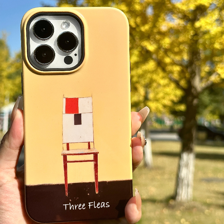 Artistic Minimalist Chair Phone Case Double-layer Film Print