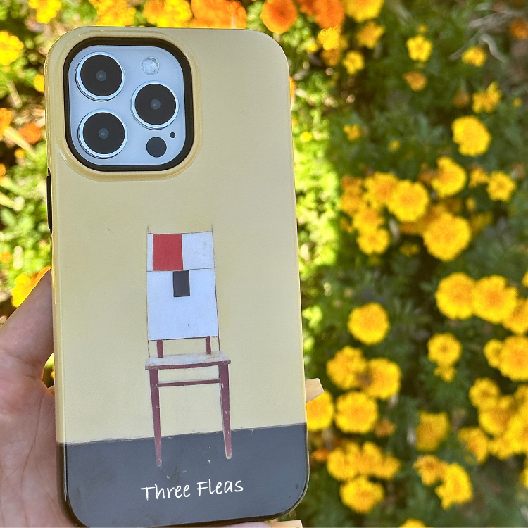 Artistic Minimalist Chair Phone Case Double-layer Film Print