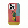 Artistic Pineapple Abstract Color Block Phone Case Double-layer Film Print
