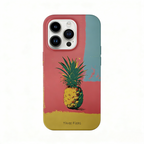 Artistic Pineapple Abstract Color Block Phone Case Double-layer Film Print