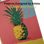 Artistic Pineapple Abstract Color Block Phone Case Double-layer Film Print