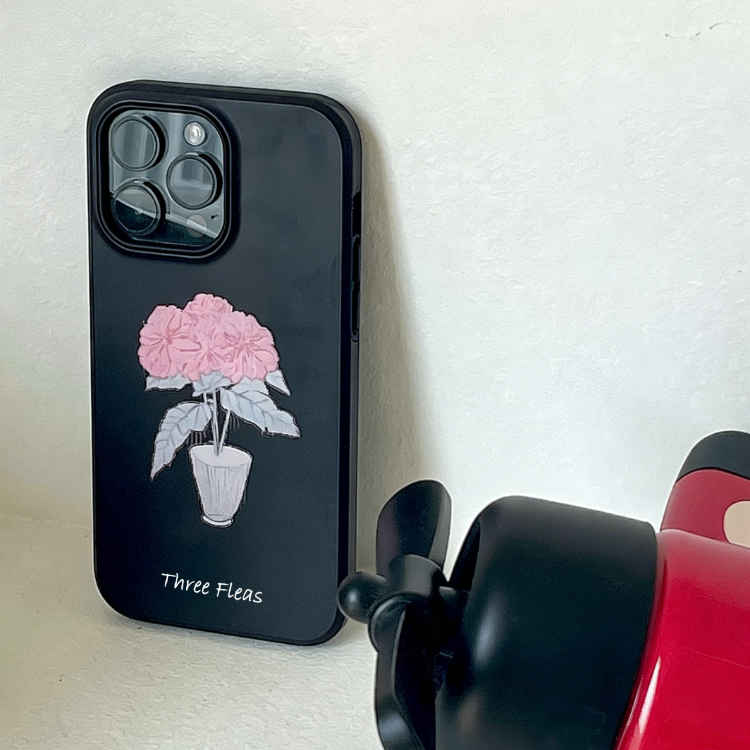 Artistic Pink Floral Phone Case Double-layer Film Print