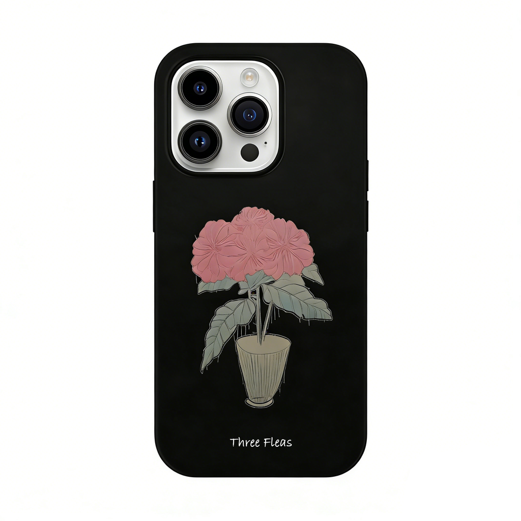 Artistic Pink Floral Phone Case Double-layer Film Print