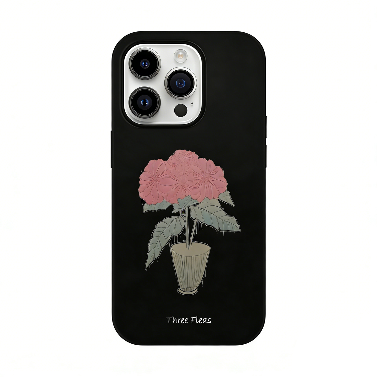 Artistic Pink Floral Phone Case Double-layer Film Print