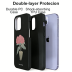 Artistic Pink Floral Phone Case Double-layer Film Print
