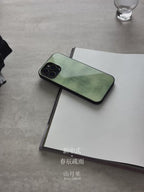 Spring Rain Aesthetic Tempered Glass Phone Case-MH
