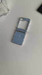 Wave-edge Chic Blue Denim Samsung Phone Case