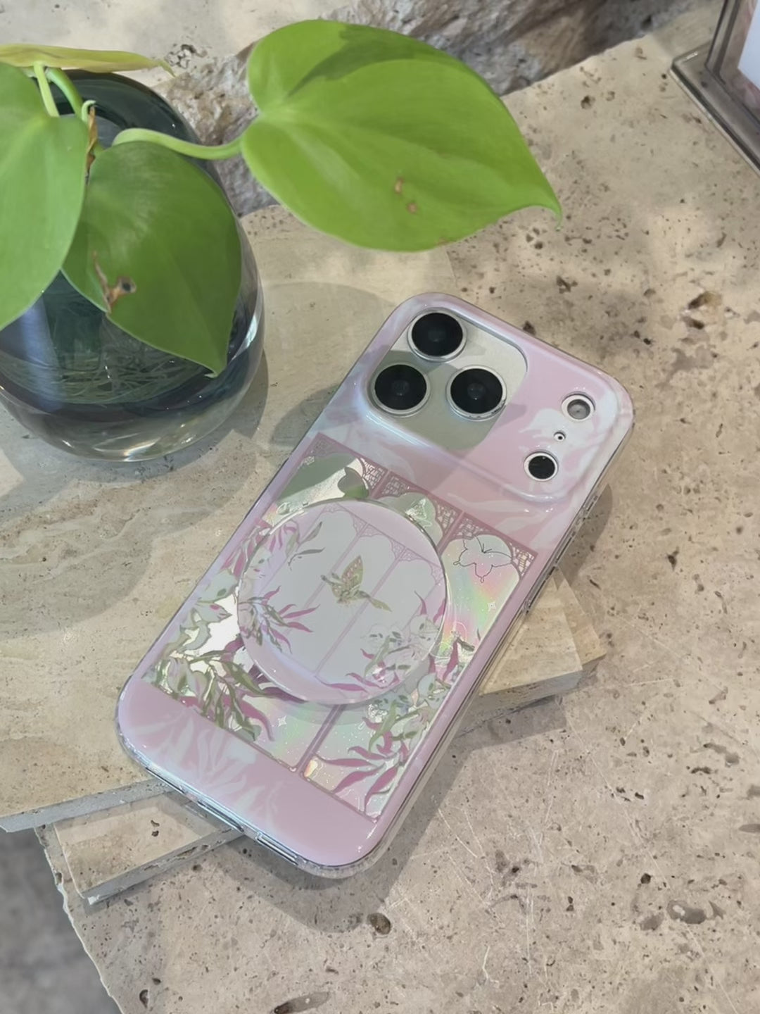 Butterfly & Folding Screen Phone Case-YSH006IMD