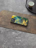 Misty Blue Mountains Tempered Glass Phone Case-MH