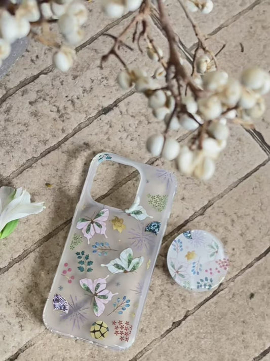 Iridescent Butterfly & Floral Collection IMD Phone Case-YSH