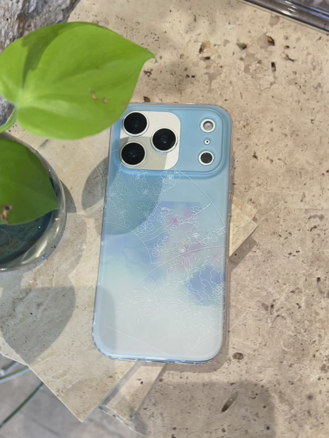 Abstract Floral Print Phone Case-YSH008IMD