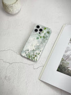 Artistic Metallic Luster Spring Ethereal Leaf Phone Case IMD-SSL