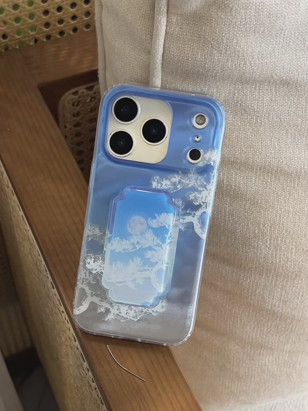 Artistic Moon in Blue Night Gradient IMD Phone Case-YSH