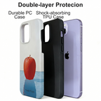 Surrealist Red Apple & Ocean Phone Case Double-layer Film Print