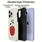 Artistic Red Apple Phone Case Double-layer Film Print