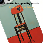 Artistic Retro Flower Red Chair Phone Case Double-layer Film Print