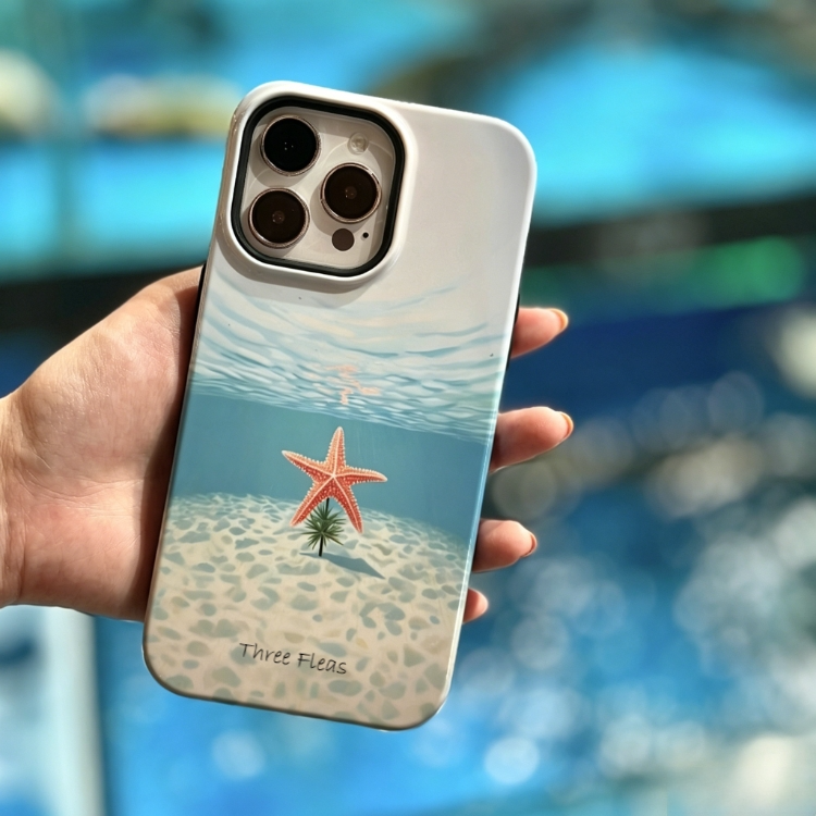 Artistic Surrealist Undersea Star Phone Case Double-layer Film Print