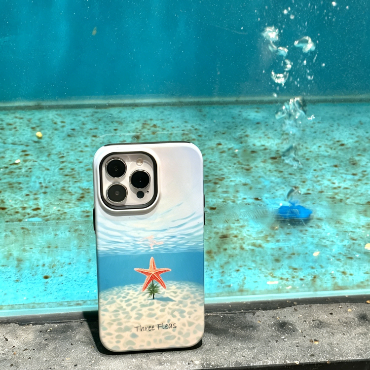 Artistic Surrealist Undersea Star Phone Case Double-layer Film Print