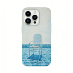 Artistic Poolside Chair Phone Case Double-layer Film Print