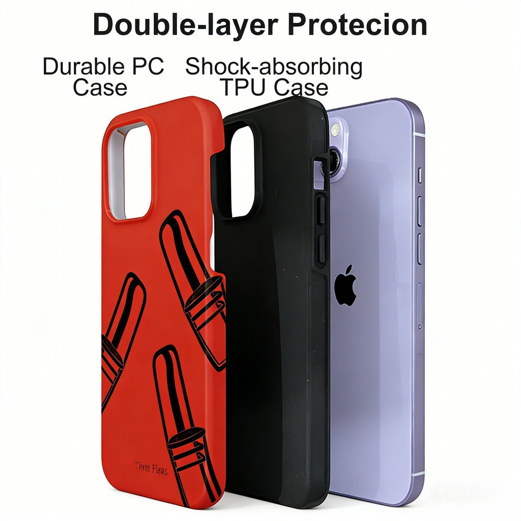 Artistic Three Chairs Abstract Phone Case Double-layer Film Print