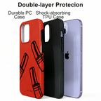 Artistic Three Chairs Abstract Phone Case Double-layer Film Print