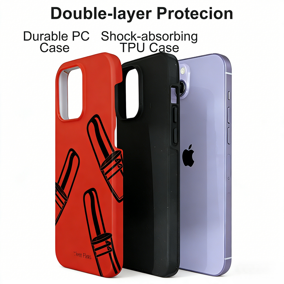 Artistic Three Chairs Abstract Phone Case Double-layer Film Print