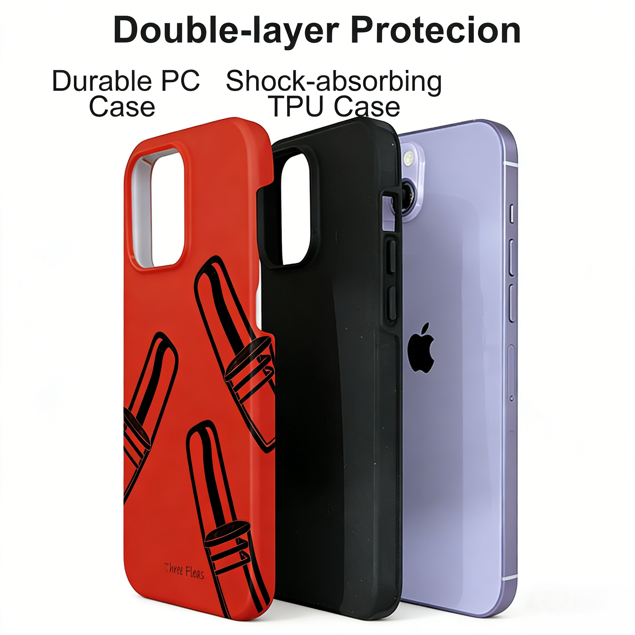 Artistic Three Chairs Abstract Phone Case Double-layer Film Print