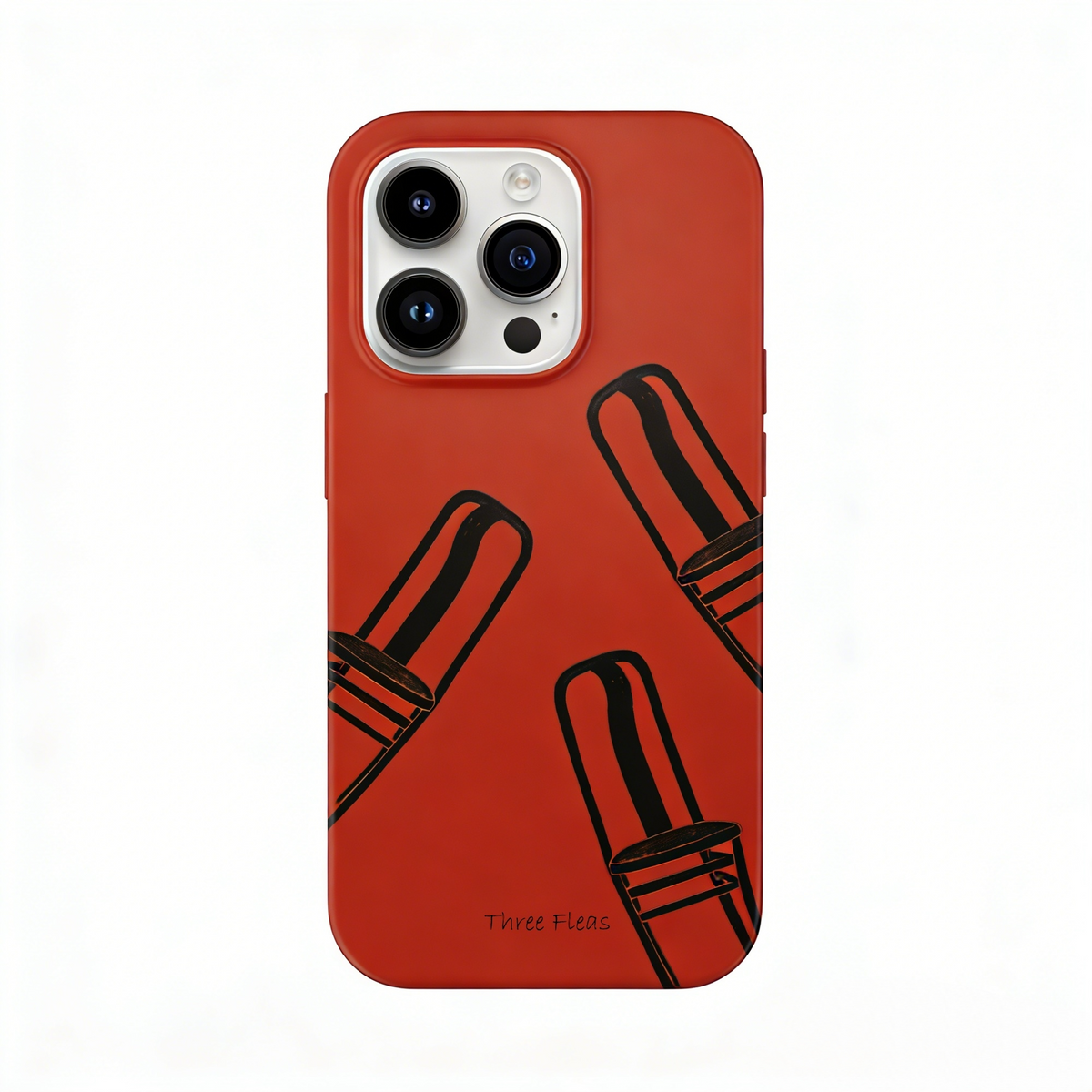 Artistic Three Chairs Abstract Phone Case Double-layer Film Print