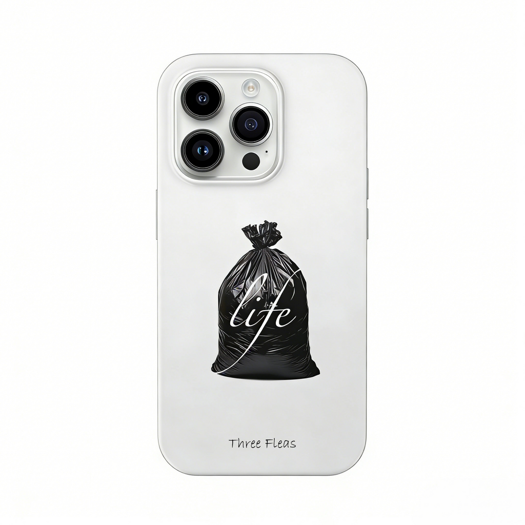 Abstract Modern Art "Life" Trash Bag Phone Case Double-layer Film Print