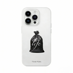 Abstract Modern Art "Life" Trash Bag Phone Case Double-layer Film Print
