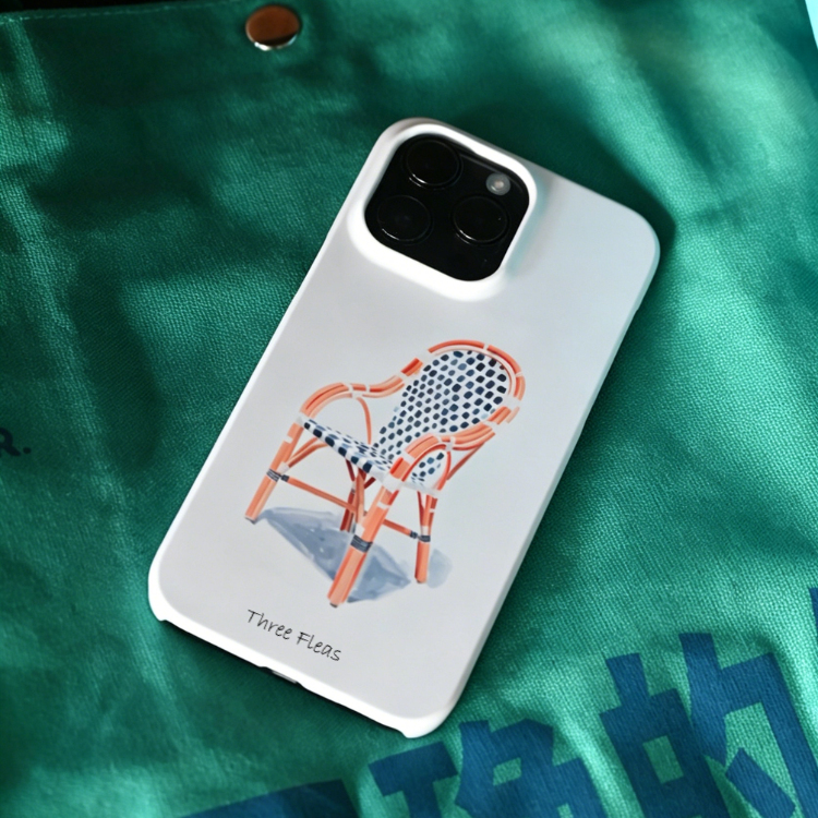 Artistic Retro Wicker Chair Phone Case Double-layer Film Print