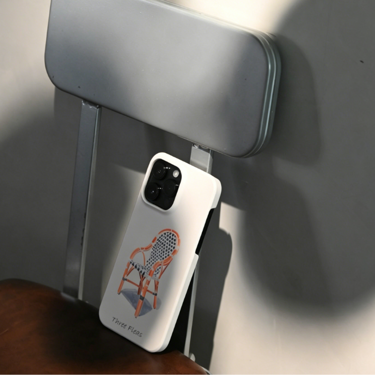 Artistic Retro Wicker Chair Phone Case Double-layer Film Print
