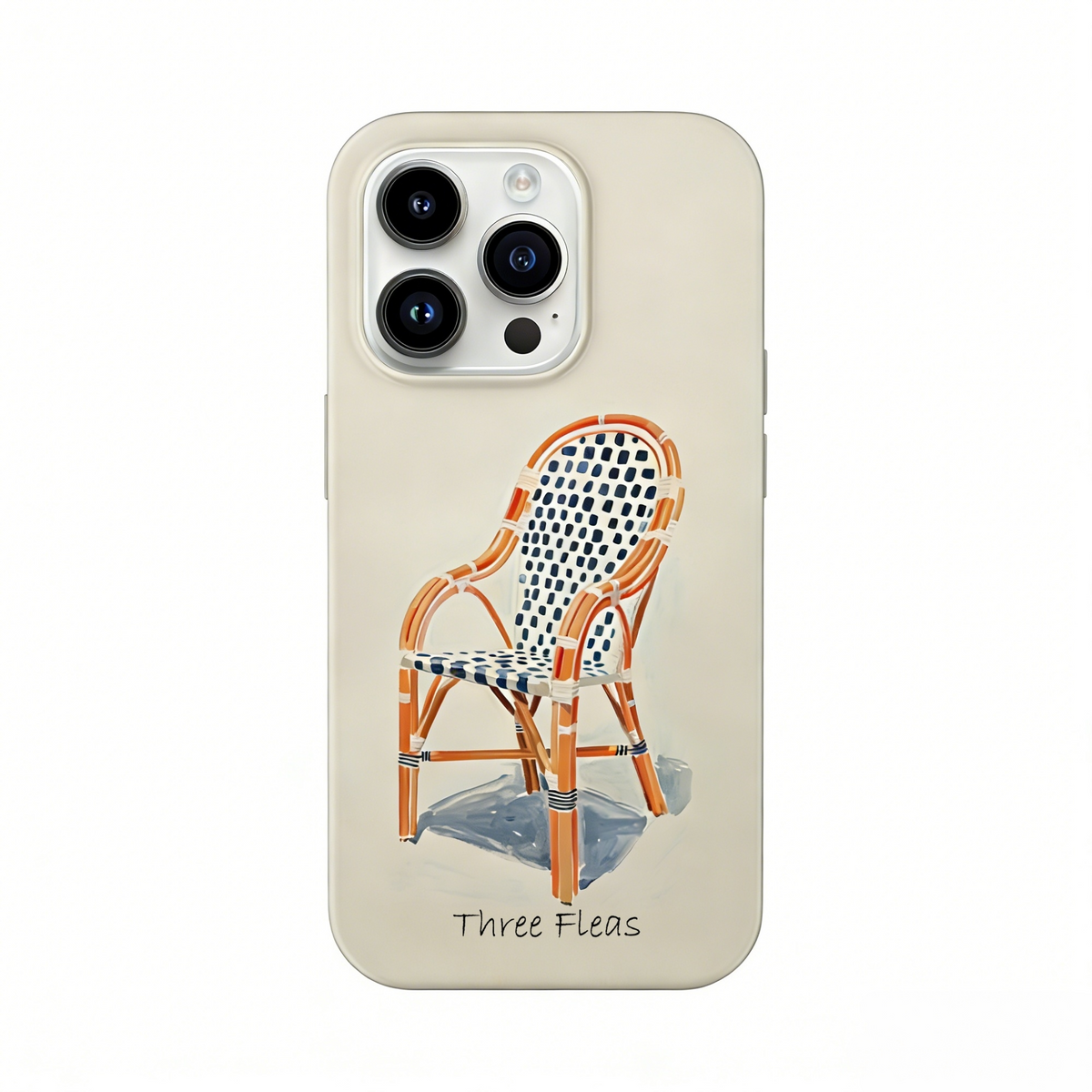 Artistic Retro Wicker Chair Phone Case Double-layer Film Print