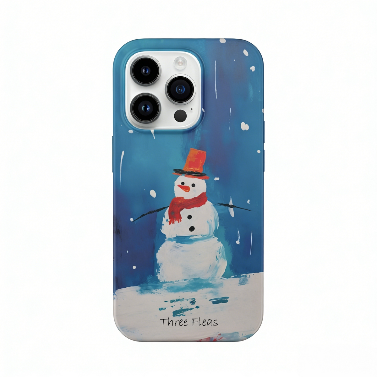 Artistic Winter Snowman Phone Case Double-layer Film Print