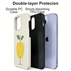 Artistic Yellow Apple Phone Case Double-layer Film Print