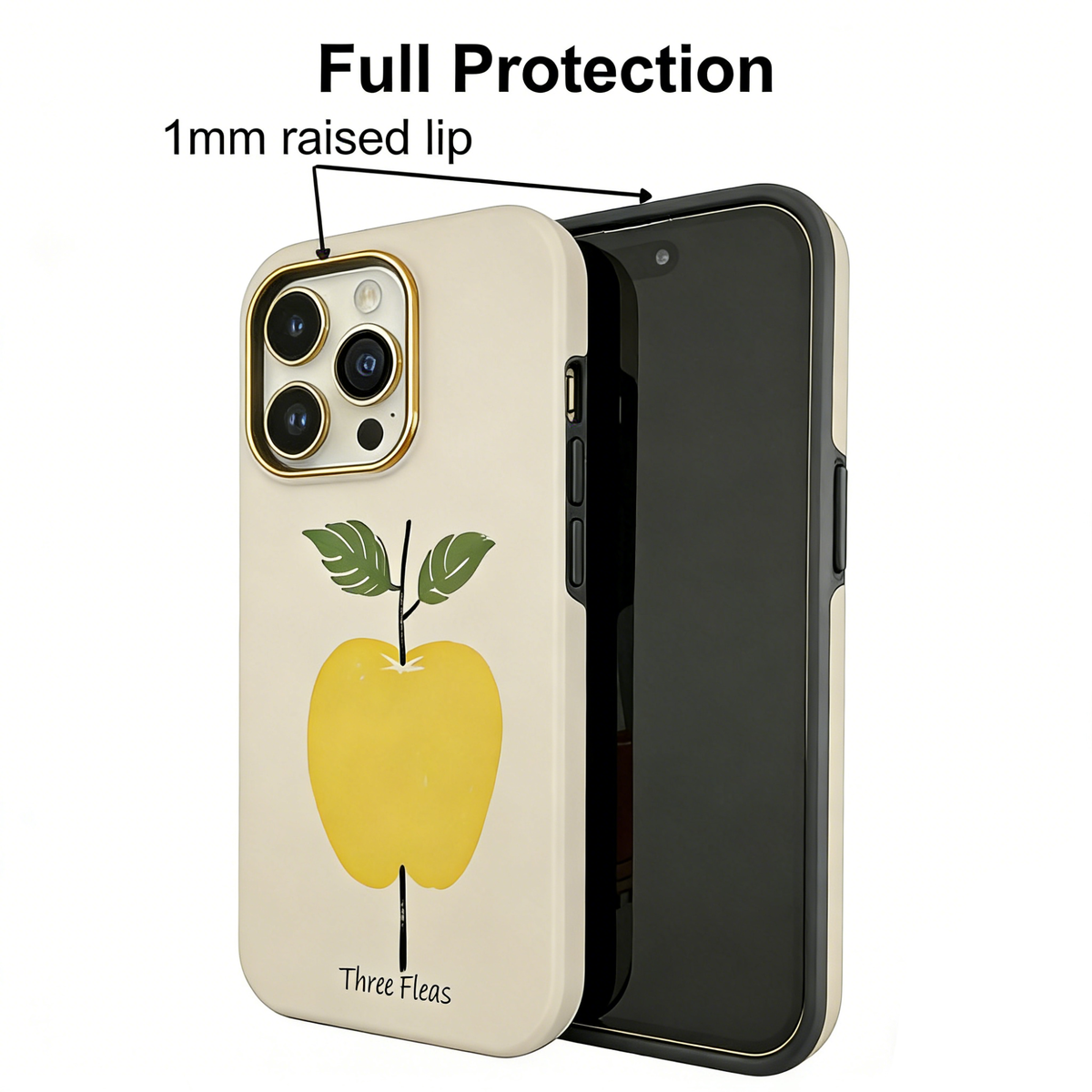 Artistic Yellow Apple Phone Case Double-layer Film Print
